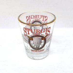2001 Sturgis Shot Glass 61st Annual Rally Motorcycle Motor Classic South Dakota